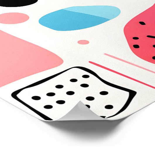 Die Farbfreude - Abstrakte Kunst Poster (Ecke)