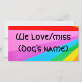 Die farbige IT8-Farbkarte eines Hundes Dankeskarte (Rückseite)