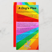 Die farbige IT8-Farbkarte eines Hundes Dankeskarte (Vorne/Hinten)