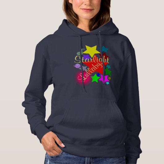 Die farbige Starlight Lullaby Navy Pullover Hoodie (Vorderseite)