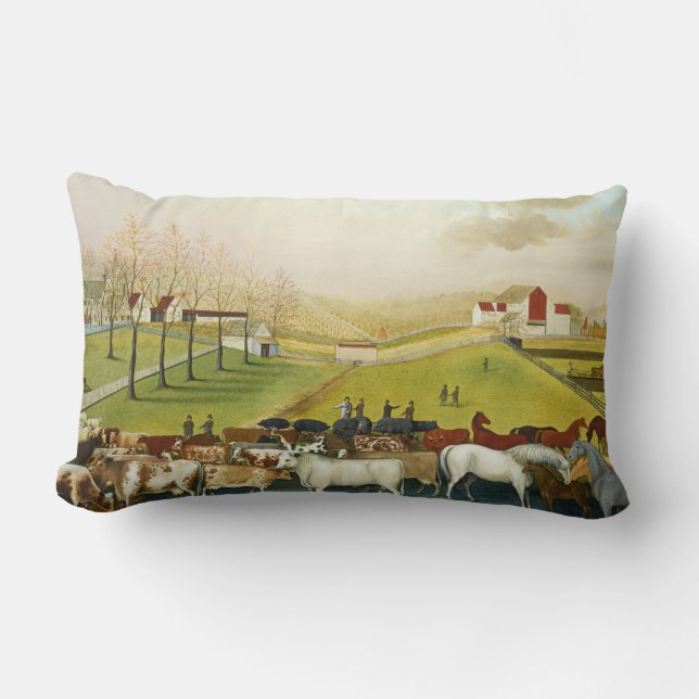 Die Farm Cornell (Landschaft Pennsylvania) Lendenkissen (Vorderseite)