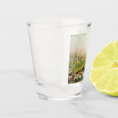 Die Farm Cornell (Landschaft Pennsylvania) Schnapsglas (Links)