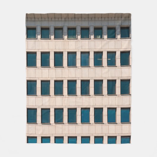 Die Fassade des modernen Gebäude mit rechteckigem Fleecedecke (Vorderseite)
