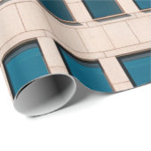 Die Fassade des modernen Gebäude mit rechteckigem Geschenkpapier (Rolleneckpunkt)