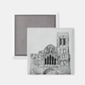 Die Fassade von La Madeleine de Vezelay Magnet (Vorderseite/Rückseite)
