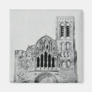 Die Fassade von La Madeleine de Vezelay Magnet