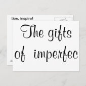 Die (fast) Geschenke der Unvollkommenheit Postkart Postkarte (Vorne/Hinten)