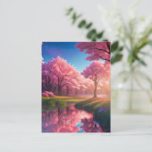 Die Faszination des Flussarm Postkarte (Stehend Vorderseite)