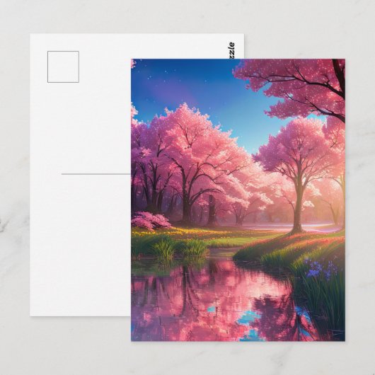 Die Faszination des Flussarm Postkarte (Vorne/Hinten)