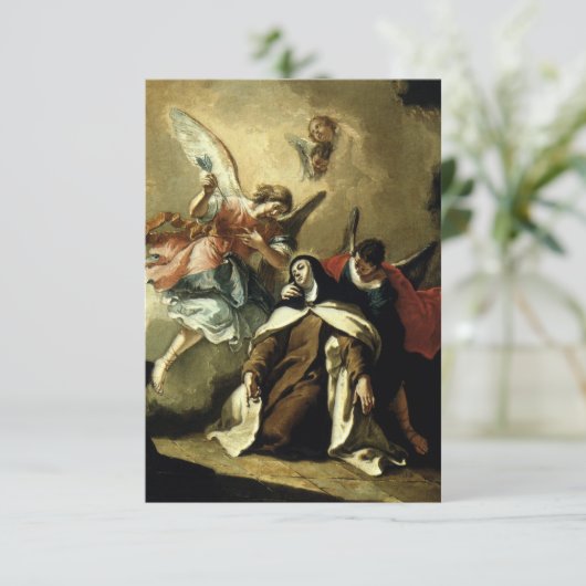 Die Faszination St. Therese - Fontebasso Dankeskarte (Stehend Vorderseite)