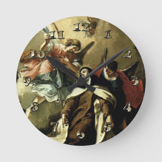Die Faszination St. Therese - Fontebasso Runde Wanduhr (Vorderseite)