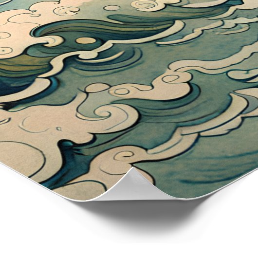 Die faszinierende Fischerkunst in der Nacht des St Poster (Ecke)