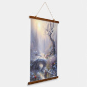 Die faszinierende Winterwelt Wunderland Landschaft Wandteppich Mit Holzrahmen (Gewinkelt)