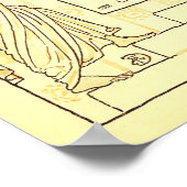 Die faulen Hausmädchen Walter Crane Small Poster (Ecke)
