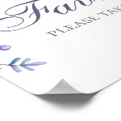 Die Favoriten nehmen eins. Violette Blumen Poster (Ecke)