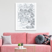 Die fay Melusine Leinwanddruck (Insitu (Wohnzimmer))
