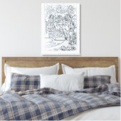 Die fay Melusine Leinwanddruck (Insitu (Schlafzimmer))