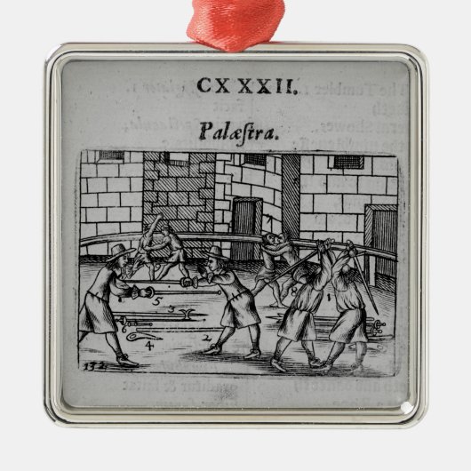 Die fechtende Schule Silbernes Ornament (Vorne)