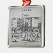 Die fechtende Schule Silbernes Ornament (Links)