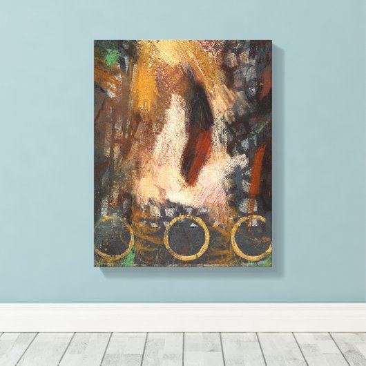 Die Feder Canvas drucken Leinwanddruck (Insitu (Holzboden))