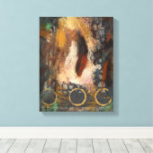 Die Feder Canvas drucken Leinwanddruck (Insitu (Holzboden))