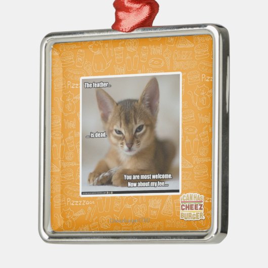 Die Feder ist tot Ornament Aus Metall (Links)