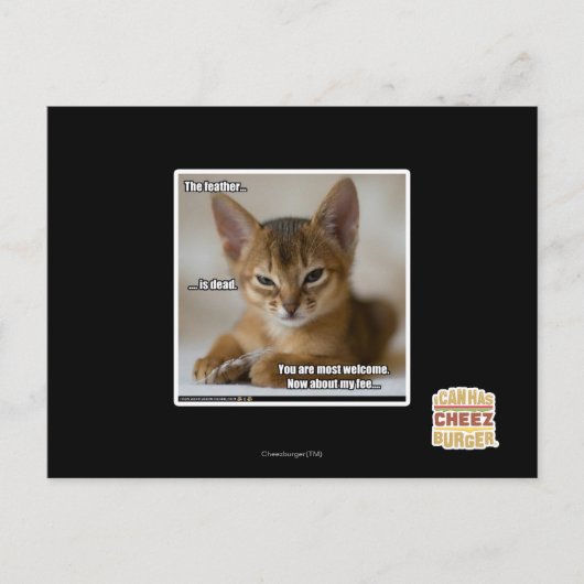 Die Feder ist tot. Postkarte (Vorderseite)