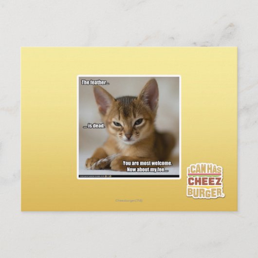 Die Feder ist tot. Postkarte (Vorderseite)