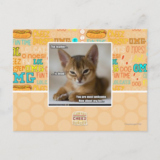 Die Feder ist tot. Postkarte (Vorderseite)