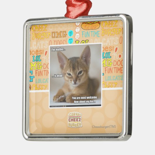 Die Feder ist tot Silbernes Ornament (Links)