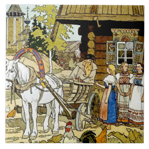 „Die Feder von Finist“ von Ivan Bilibin Fliese