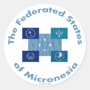 Die Federated States of Micronesia Runder Aufkleber