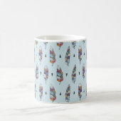 Die Federhand zeichnete Vintage Muster. Nahtloses Kaffeetasse (Mittel)