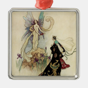 Die Fee dort begrüßte Ihre Majestät Silbernes Ornament