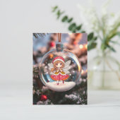 Die Fee im Weihnachtsbaum Feiertagspostkarte (Stehend Vorderseite)