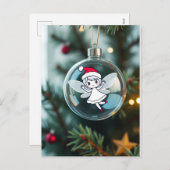 Die Fee im Weihnachtsbaum Feiertagspostkarte (Vorne/Hinten)