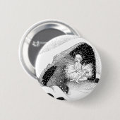 Die Fee im Winter-Knopf Button (Vorne & Hinten)