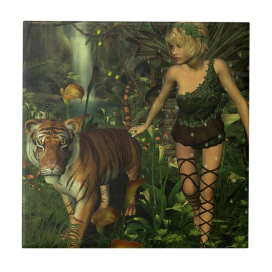 Die Fee und der Tiger Fliese (Vorderseite)