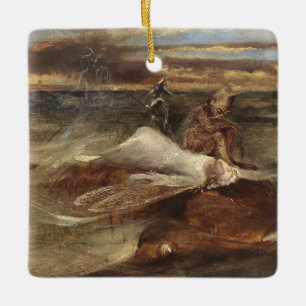 Die Fee und die Seeschlange Keramikornament