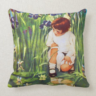 Die Feen-Picknick Jessie Willcox Smith Fine Art Kissen