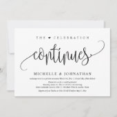 Die Feier geht weiter, das Party der Hochzeit Einladung (Vorderseite)