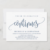 Die Feier geht weiter, das Party der Hochzeit Einladung (Vorderseite)