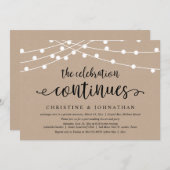 Die Feier geht weiter, das Party der Hochzeit Einladung (Vorne/Hinten)