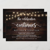 Die Feier geht weiter: Hochzeitsfeier Einladung (Vorne/Hinten)