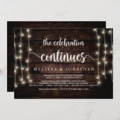 Die Feier geht weiter: Hochzeitsfeier Einladung (Vorne/Hinten)