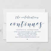 Die Feier geht weiter: Hochzeitsfeier-Party Einladung (Vorderseite)