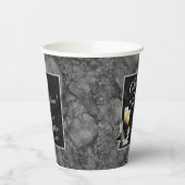 Die Feier zu 50 Jahren Silber und Schwarz Geburtst Pappbecher (Links)