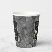 Die Feier zu 50 Jahren Silber und Schwarz Geburtst Pappbecher (Rechts)