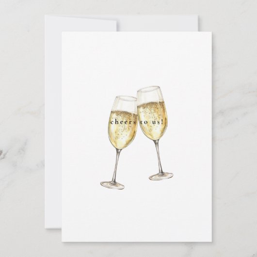 Die Feier zur US Champagne Toast Engagement Party Einladung (Rückseite)