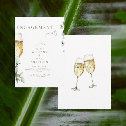 Die Feier zur US Champagne Toast Engagement Party Einladung